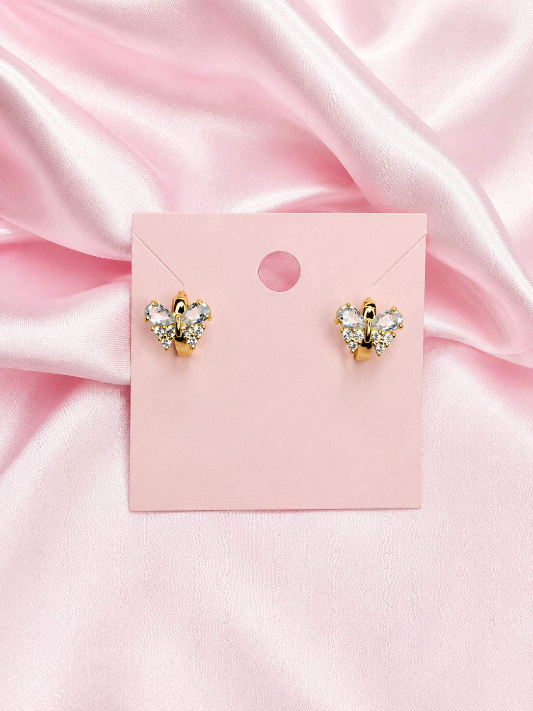 Crystal Bow Hoops