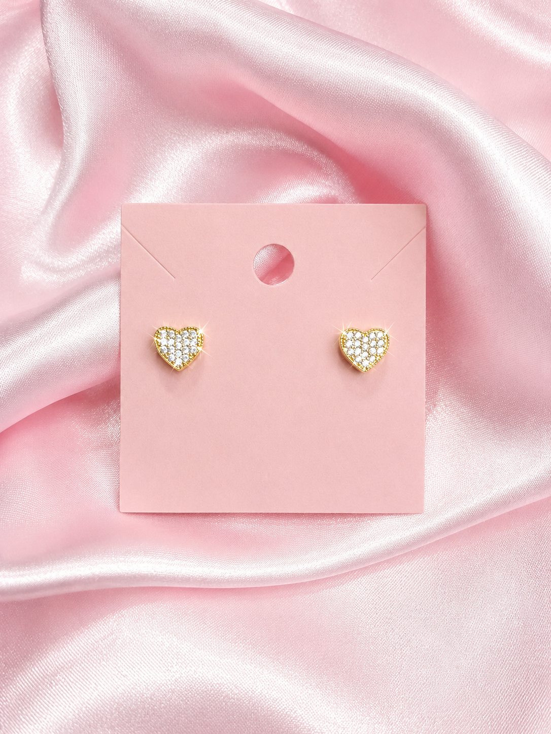 CZ Heart Studs