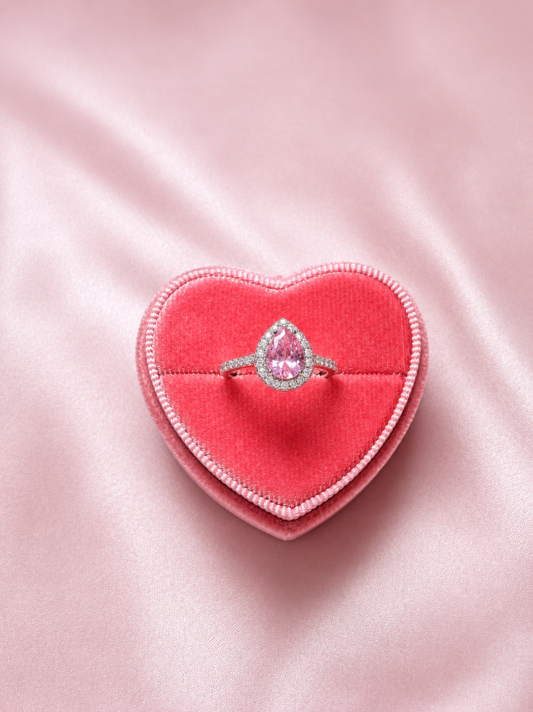 Pink drop ring