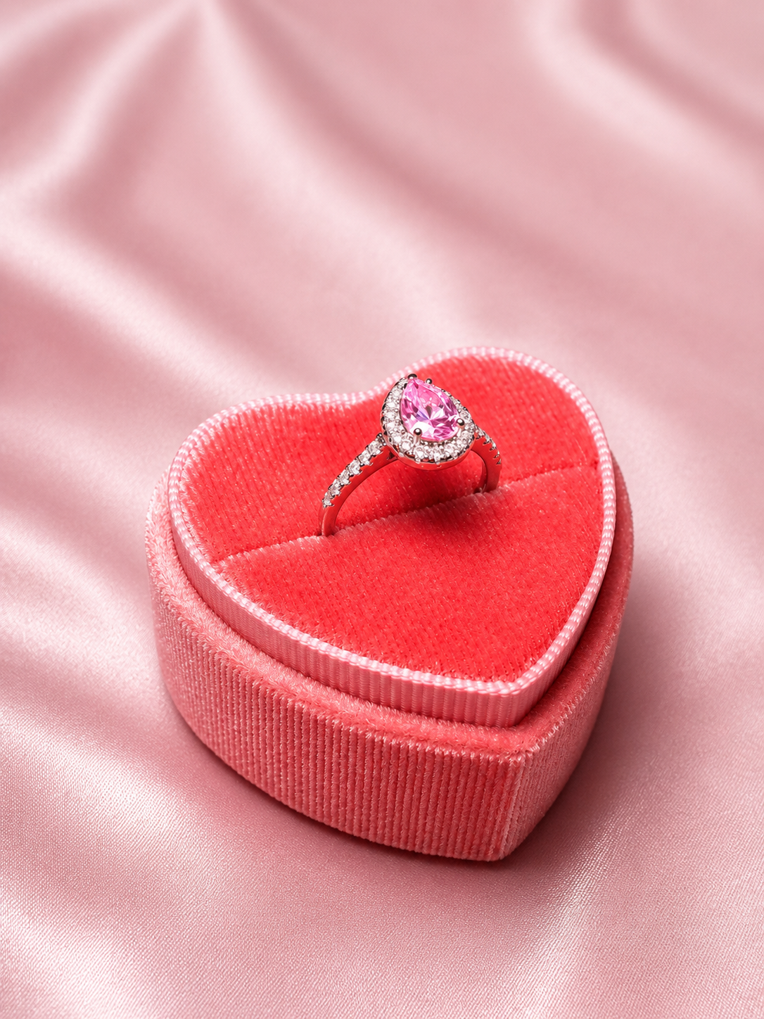 Pink drop ring